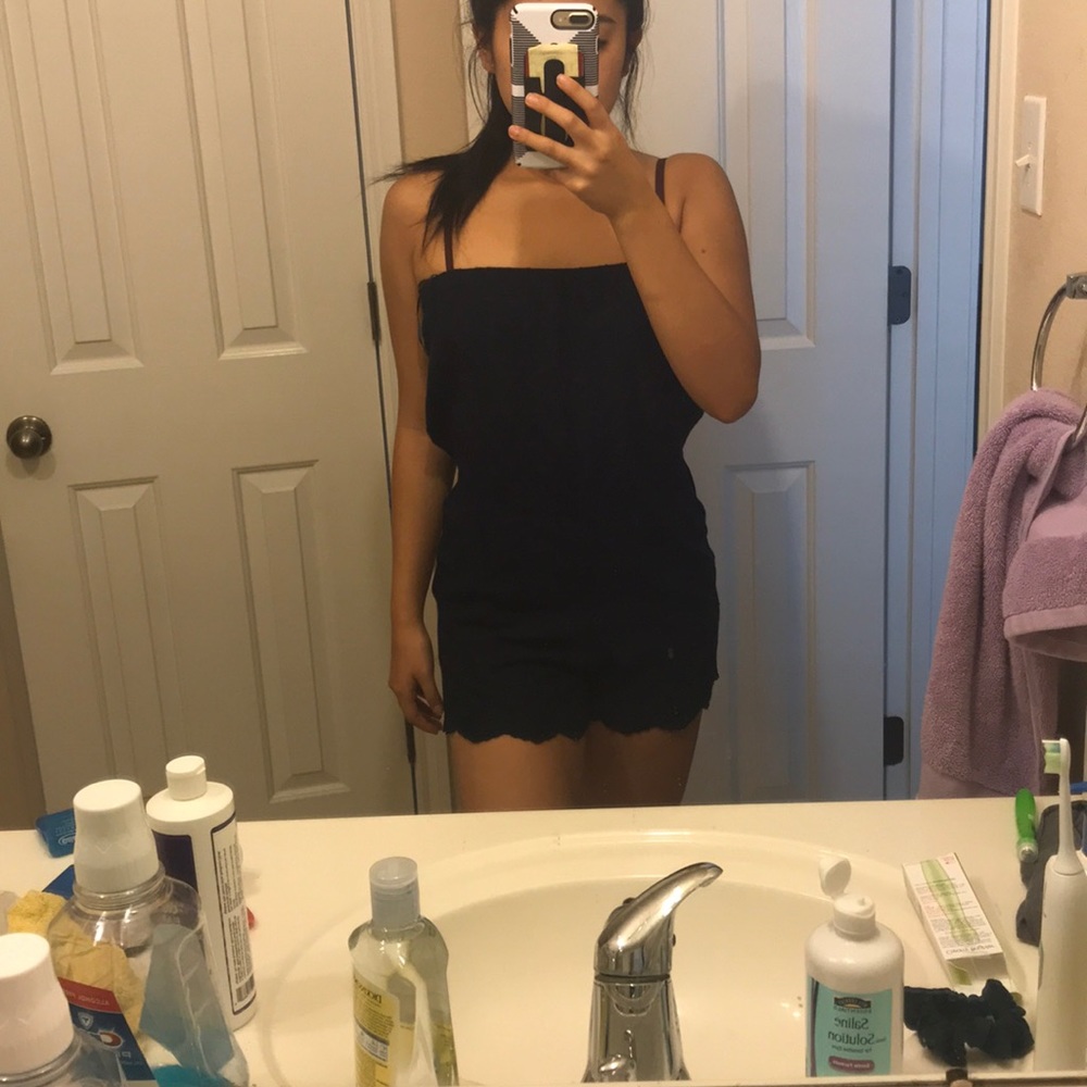 Navy blue romper
